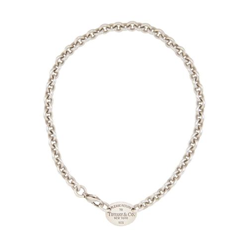 Tiffany & Co. Sterling Silver Return To Tiffany Oval Tag Necklace