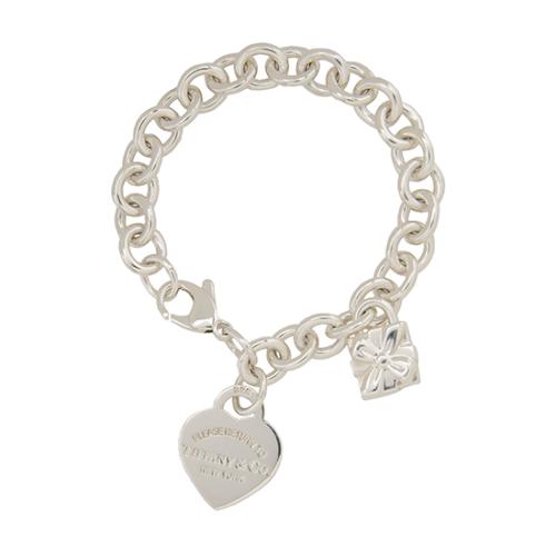 Tiffany & Co. Return to Tiffany Heart Tag Box Charm Bracelet