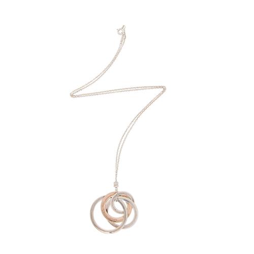 Tiffany & Co. Rubedo Sterling Silver 1837 Interlocking Circles Small Necklace