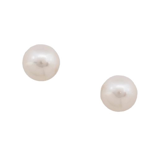 Tiffany & Co. Signature Sterling Silver Pearl Earrings
