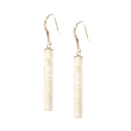 Tiffany and Co. Sterling Silver 1837 Bar Earrings