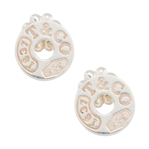 Tiffany & Co. Sterling Silver 1837 Circle Earrings