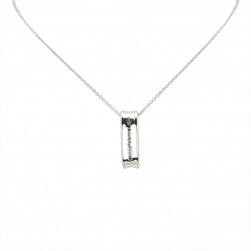 Tiffany & Co. Sterling Silver 1837 Open Pendant Necklace