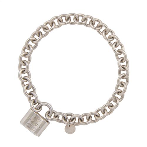 Tiffany & Co. Sterling Silver 1837 Padlock Bracelet