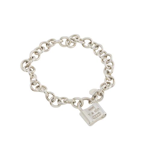 Tiffany & Co. Sterling Silver '1837' Padlock Charm Bracelet