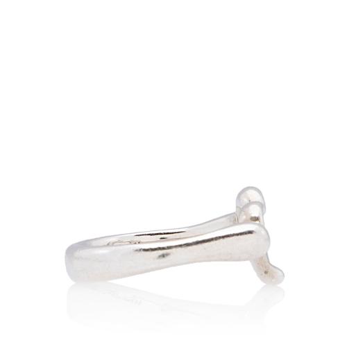 Tiffany & Co. Sterling Silver Elsa Peretti Open Heart Ring - Size 4