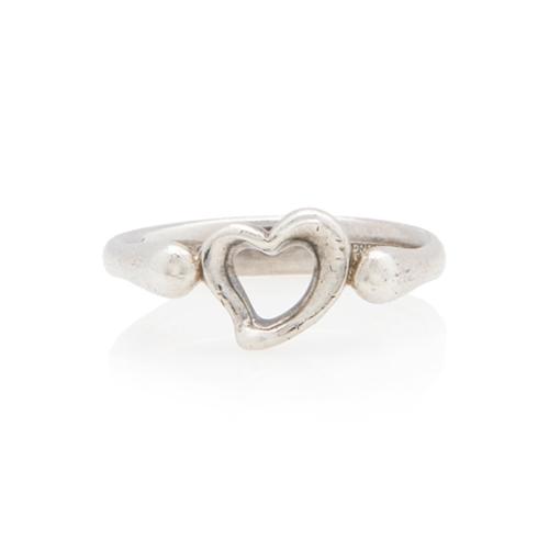 Tiffany & Co. Sterling Silver Elsa Peretti Open Heart Ring - Size 7 1/2 - FINAL SALE