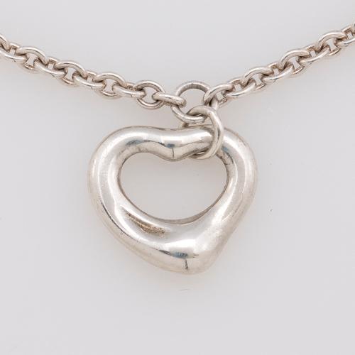 Tiffany & Co. Sterling Silver Elsa Peretti Open Hearts Bracelet