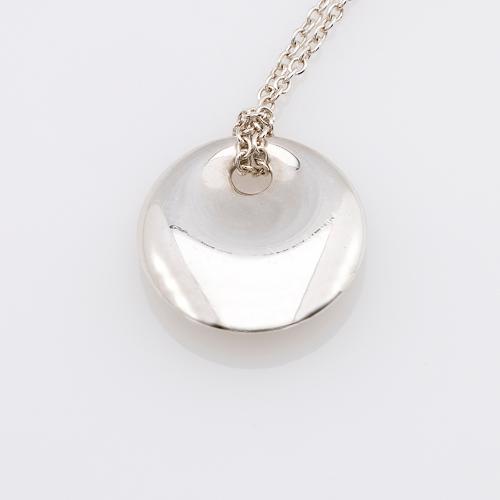 Tiffany & Co. Sterling Silver Elsa Peretti Round Pendant Necklace