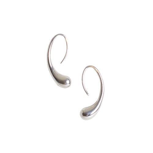 Tiffany & Co. Sterling Silver Elsa Peretti Teardrop Hoop Earrings