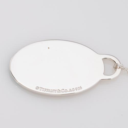 Tiffany & Co. Sterling Silver Enamel Color Splash Oval Necklace