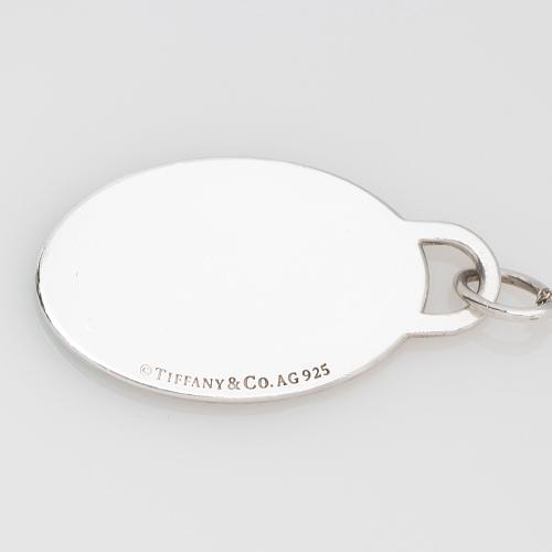 Tiffany & Co. Sterling Silver Enamel Color Splash Oval Pendant Necklace