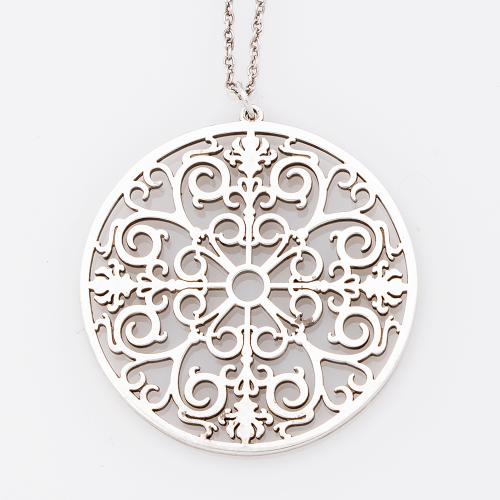 Tiffany & Co. Sterling Silver Enchant Round Pendant Necklace