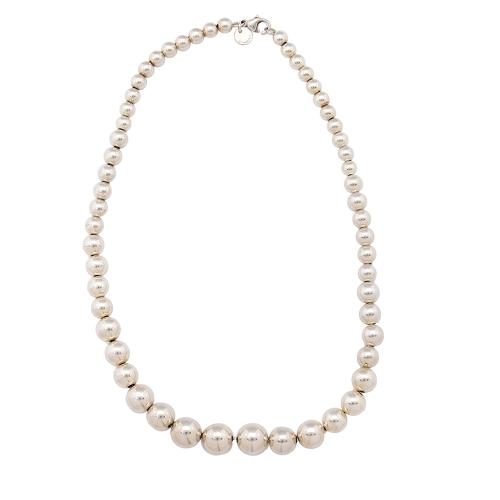 Tiffany & Co. Sterling Silver Graduated Ball Necklace
