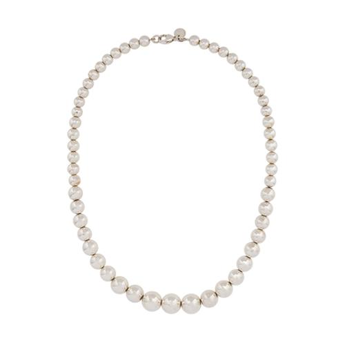 Tiffany & Co. Sterling Silver Graduated Bead Necklace