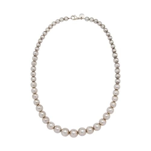 Tiffany & Co. Sterling Silver Graduated Bead Necklace