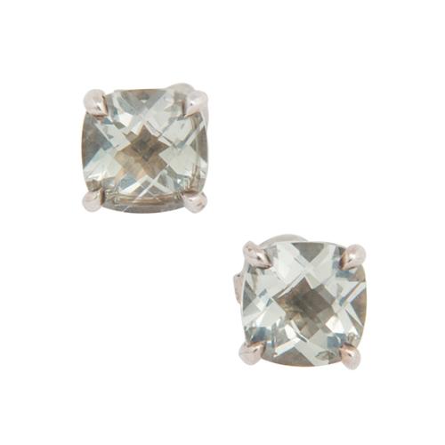 Tiffany & Co. Sterling Silver Green Quartz Sparklers Earrings 