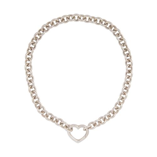 Tiffany & Co. Sterling Silver Heart Clasp Necklace 