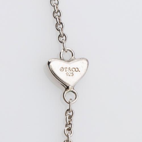 Tiffany & Co. Sterling Silver Heart Link Lariat Necklace