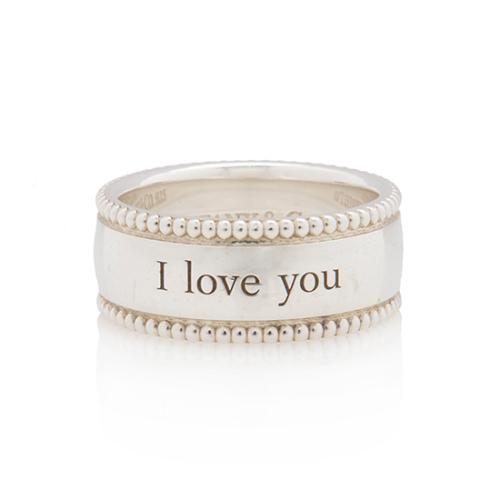 Tiffany & Co. Sterling Silver I Love You Ring - Size 6