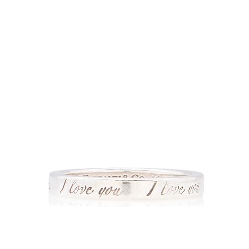 Tiffany & Co. Sterling Silver I Love You Ring - Size 7