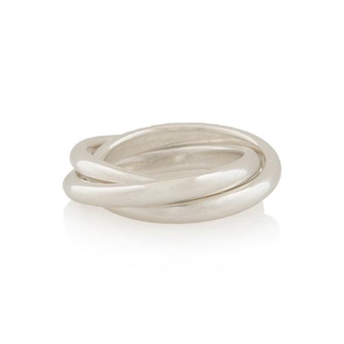 Tiffany & Co. Sterling Silver Interlocking Circles Ring - Size 5 1/2