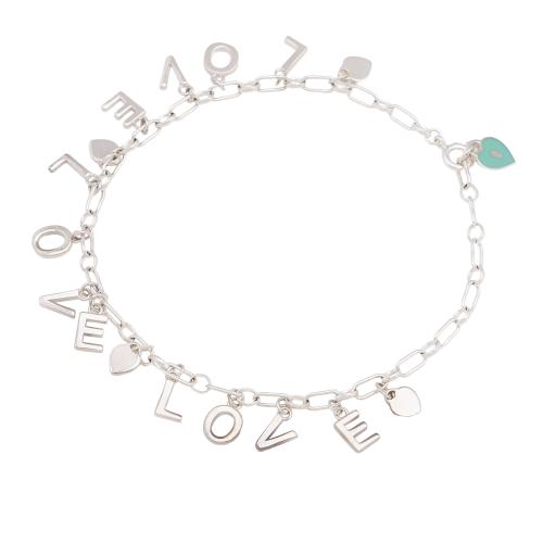 Tiffany & Co. Sterling Silver Love Notes Charm Bracelet