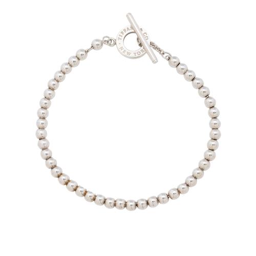 Tiffany & Co. Sterling Silver Mini Bead Toggle Bracelet