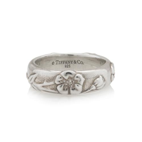 Tiffany & Co. Sterling Silver Nature Rose Ring - Size 6 1/2