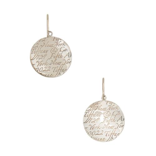 Tiffany & Co. Sterling Silver Notes Drop Earrings