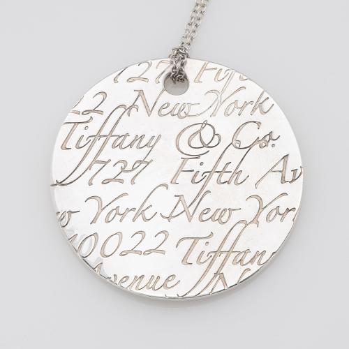 Tiffany & Co. Sterling Silver Notes Round Necklace
