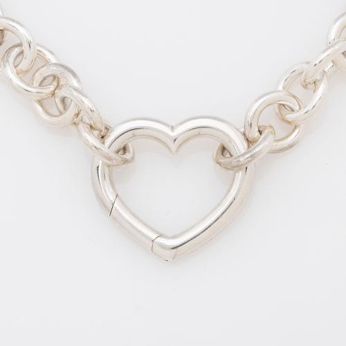 Tiffany & Co. Sterling Silver Open Heart Clasp Necklace