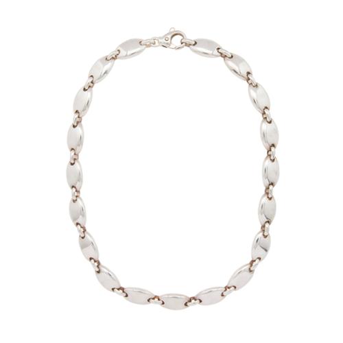 Tiffany & Co. Sterling Silver Oval Bead Necklace