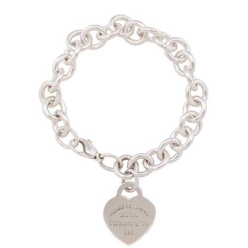 Tiffany & Co. Sterling Silver Return To Roma Tiffany Heart Tag Bracelet
