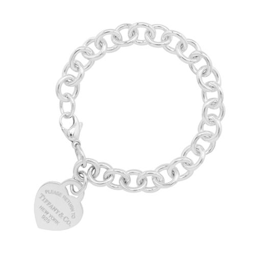 Tiffany & Co. Sterling Silver Return To Tiffany Heart Tag Charm Bracelet