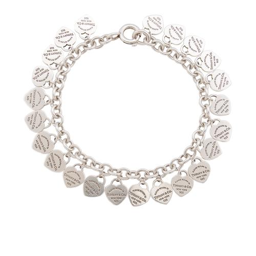 Tiffany & Co. Sterling Silver Return To Tiffany Multi Heart Tag Bracelet