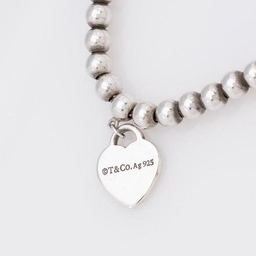 Tiffany & Co. Sterling Silver Return to Tiffany Heart Bead Bracelet