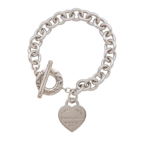 Tiffany & Co. Sterling Silver Return to Tiffany Heart Tag Toggle Bracelet
