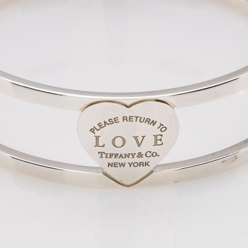 Tiffany & Co. Sterling Silver Return to Tiffany Love Heart Bangle Bracelet