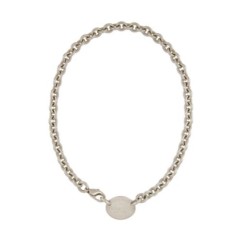Tiffany & Co. Sterling Silver Return to Tiffany Oval Tag Necklace