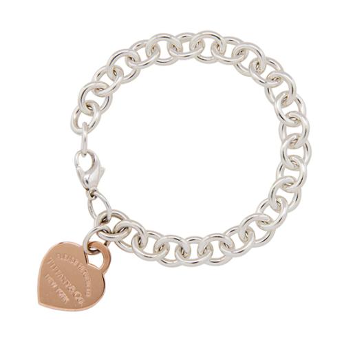 Tiffany & Co. Sterling Silver Rubedo Return to Tiffany Heart Bracelet