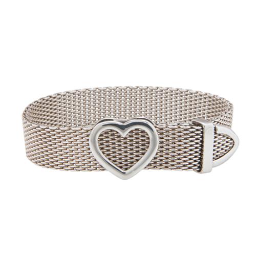 Tiffany & Co. Sterling Silver Somerset Heart Buckle Bracelet
