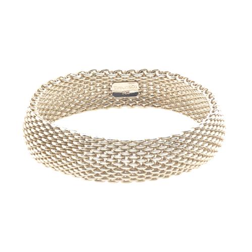 Tiffany & Co. Sterling Silver 'Somerset' Mesh Bangle Bracelet