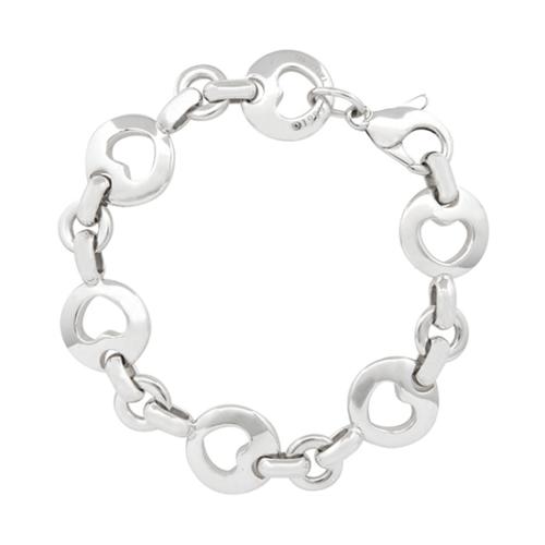 Tiffany & Co Sterling Silver Stencil Heart Bracelet