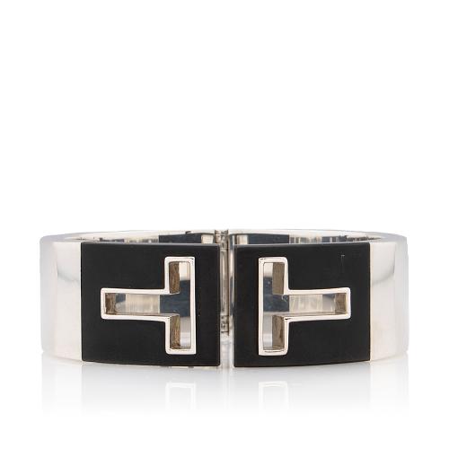 Tiffany & Co Sterling Silver T Cutout Hinged Cuff Bracelet