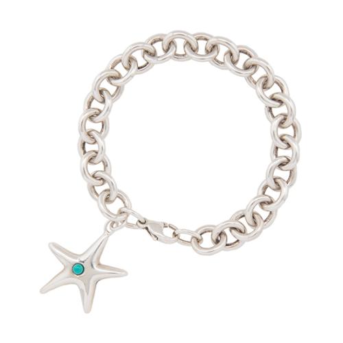 Tiffany & Co. Elsa Peretti Sterling Silver Turquoise Starfish Bracelet