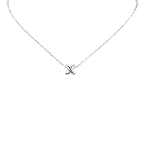 Tiffany & Co. Sterling Silver X Pendant Necklace