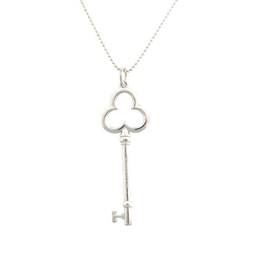 Tiffany & Co. Trefoil Key Pendant Necklace