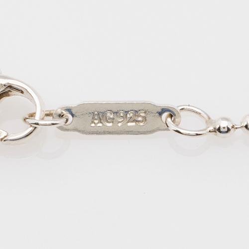 Tiffany & Co. Ziegfeld Sterling Silver Onyx Oval Pendant Necklace