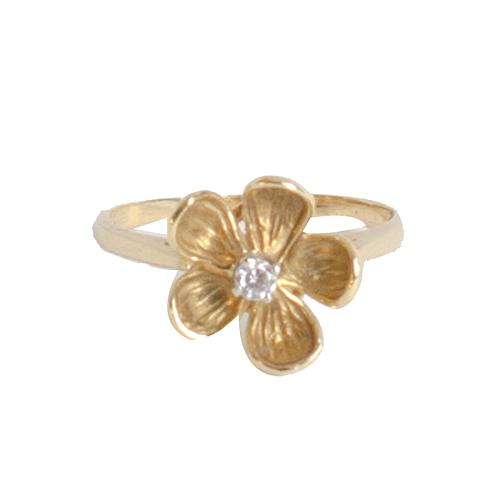 Tiffany & Co.18k Gold and Diamond Garden Flower Ring - Size 7 1/2